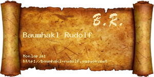 Baumhakl Rudolf névjegykártya